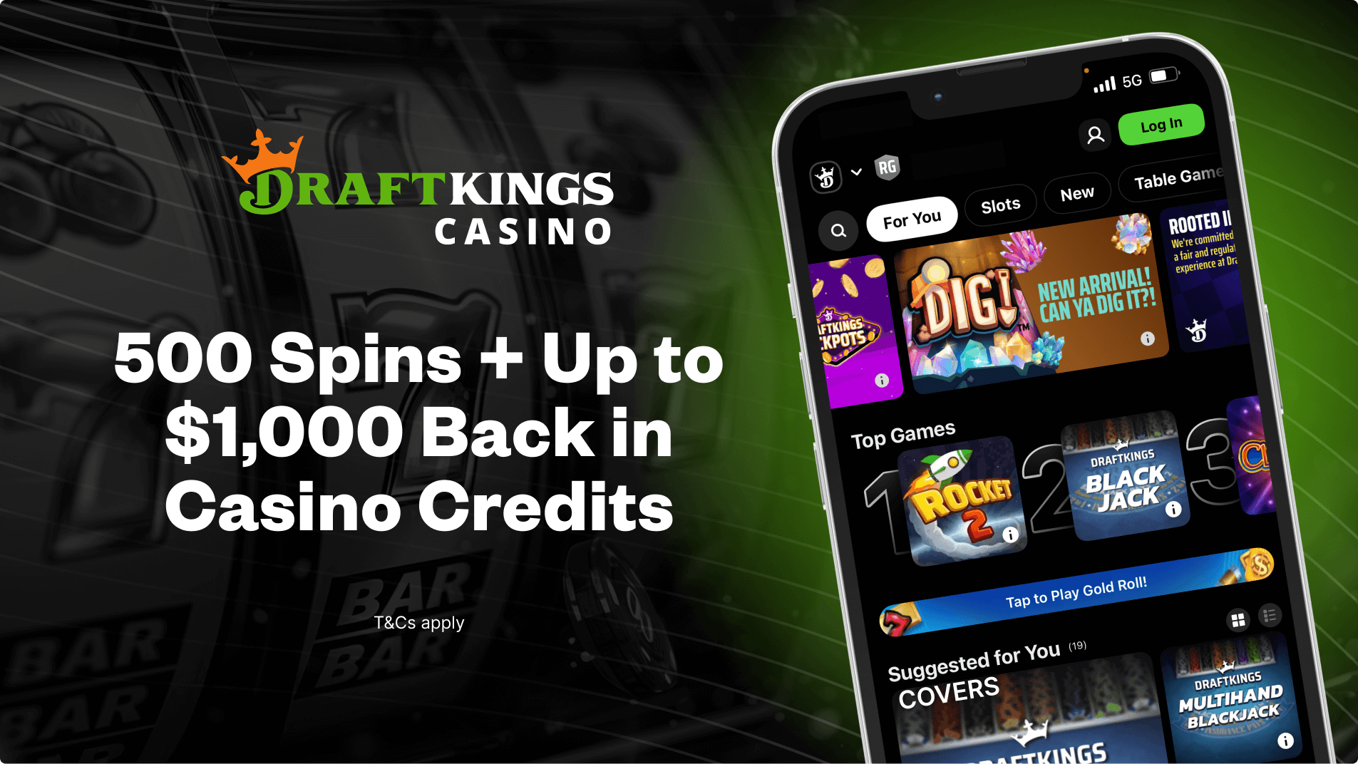 DraftKings Casino welcome bonus